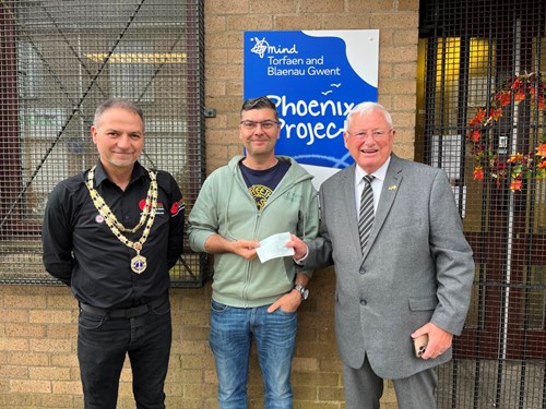 Tredegar Mayor's Appeal 2023-24 cheque presentation