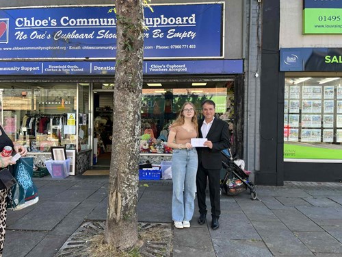 Donation to Chloe's Cupboard